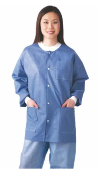 Picture of X-Large - Lab Coat, SPP, Periwinkle, Snap Front W/Pockets - CH8019B