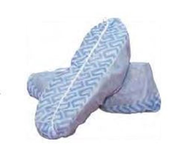 Carter-Health, Non-Skid Shoe Covers, Blue, Universal Size, Cleanroom, Personal Protection, USP 797