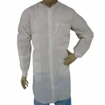 Show details for Disposable, SMS White Lab Coat  Picture of Disposable, SMS White Lab Coat